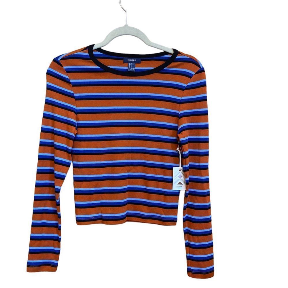 𝅺Forever 21 Stripe Multi Knit Long Sleeve Shirt. Size S